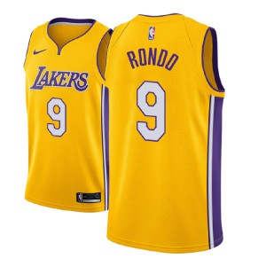 Rajon Rondo Los Angeles Lakers NBA 2018-19 Edition Men's #9 Icon Jersey - Gold 796704-588