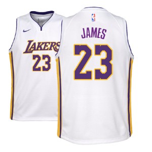 LeBron James Los Angeles Lakers NBA 2018-19 Youth #23 Association Jersey - White 517276-567