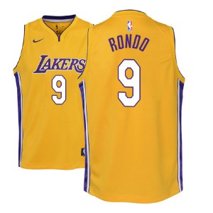 Rajon Rondo Los Angeles Lakers NBA 2018-19 Edition Youth #9 Icon Jersey - Gold 332298-399
