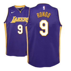 Rajon Rondo Los Angeles Lakers NBA 2018-19 Youth #9 Statement Jersey - Purple 406226-655