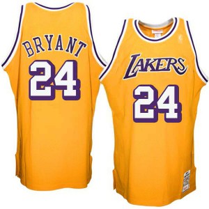 Kobe Bryant Los Angeles Lakers Hardwood Classic 1970s Throwback Men's #24 Hardwood Classics Jersey - Yellow 186478-450
