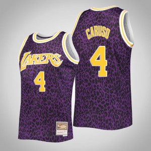 Alex Caruso Los Angeles Lakers Hardwood Classics Men's Wild Life Jersey - Purple 134191-935