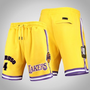 Alex Caruso Los Angeles Lakers Basketball Men's #4 Pro Standard Shorts - Gold 308903-650