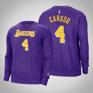 Alex Caruso Los Angeles Lakers Fleece Crew Men's #4 Statement Sweatshirt - Purple 653794-563
