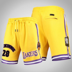 Alfonzo McKinnie Los Angeles Lakers Basketball Men's #28 Pro Standard Shorts - Gold 468560-508