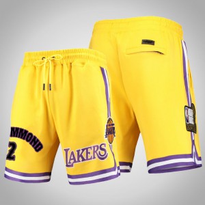 Andre Drummond Los Angeles Lakers Basketball Men's #2 Pro Standard Shorts - Gold 530629-446