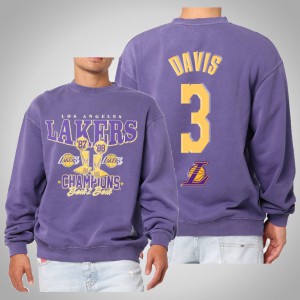Anthony Davis Los Angeles Lakers 2021 Champs Trophy Men's Vintage Sweatshirt - Purple 835692-981