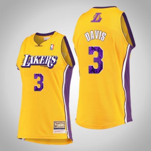Anthony Davis Los Angeles Lakers 2021 snakeskin Hardwood Classics Men's Snakeskin Jersey - Gold 461097-954