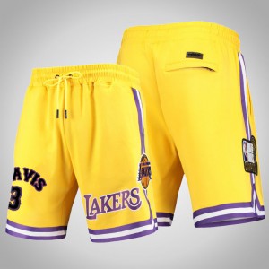 Anthony Davis Los Angeles Lakers Basketball Men's #3 Pro Standard Shorts - Gold 856255-282