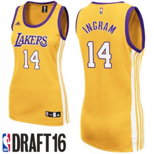 Brandon Ingram Los Angeles Lakers 2016 NBA Draft Women's #14 Home Jersey - Gold Women 298424-324