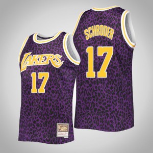 Dennis Schroder Los Angeles Lakers Hardwood Classics Men's Wild Life Jersey - Purple 183962-374