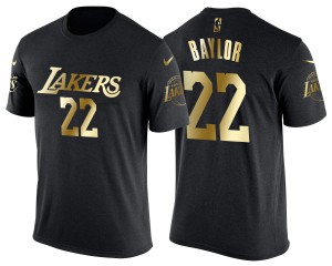 Elgin Baylor Los Angeles Lakers Retired Player Name & Number Men's #22 Gilding T-Shirt - Gold 109684-508