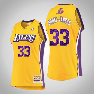 Kareem Abdul-Jabbar Los Angeles Lakers 2021 snakeskin Hardwood Classics Men's Snakeskin Jersey - Gold 824259-455