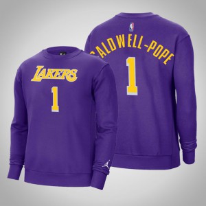 Kentavious Caldwell-Pope Los Angeles Lakers Fleece Crew Men's #1 Statement Sweatshirt - Purple 146635-526