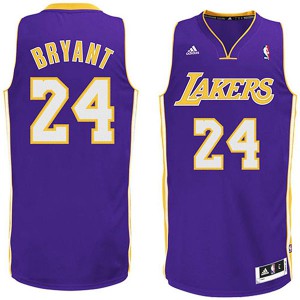 Kobe Bryant Los Angeles Lakers Revolution 30 Swingman Men's #24 Road Jersey - Purple 860951-554