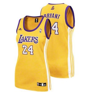 Kobe Bryant Los Angeles Lakers Replica Yellow Women's #24 Road Jersey - Gold 117368-428