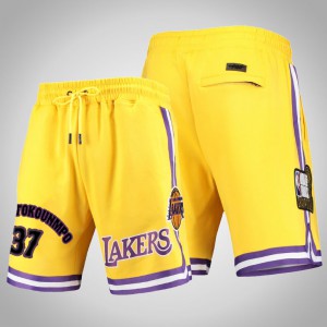Kostas Antetokounmpo Los Angeles Lakers Basketball Men's #37 Pro Standard Shorts - Gold 101373-983