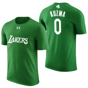 Kyle Kuzma Los Angeles Lakers Men's #0 St. Patrick's Day T-Shirt - Green 214388-853