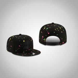 Los Angeles Lakers Neon 9FIFTY Snapback Men's Splatter Hat - Black 980687-194