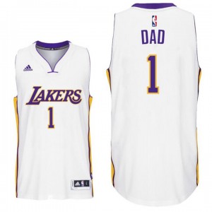 Los Angeles Lakers Father's Day Dad Logo Swingman Men's #1 Home Jersey - White 718151-710