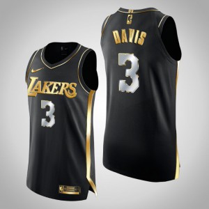 Anthony Davis Los Angeles Lakers Limited Edition Men's #3 Authentic Golden Jersey - Black 547302-333