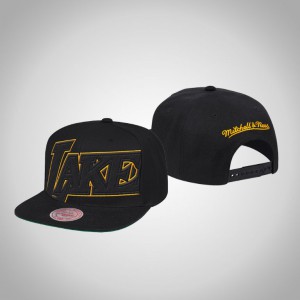 Los Angeles Lakers Snapback Men's Cropped XL Logo Hat - Black 620609-445