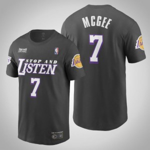 JaVale McGee Los Angeles Lakers Stop and Listen Men's #7 Black Lives Matter T-Shirt - Black 572857-171