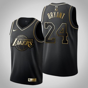Kobe Bryant Los Angeles Lakers Men's #24 Golden Edition Jersey - Black 181915-820