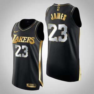 LeBron James Los Angeles Lakers Limited Edition Men's #23 Authentic Golden Jersey - Black 998684-405