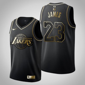 LeBron James Los Angeles Lakers Men's #23 Golden Edition Jersey - Black 123904-463