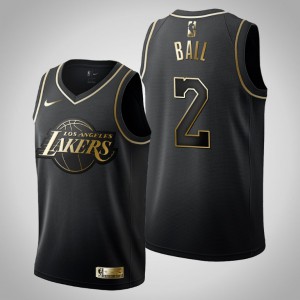 Lonzo Ball Los Angeles Lakers Men's #2 Golden Edition Jersey - Black 236949-258