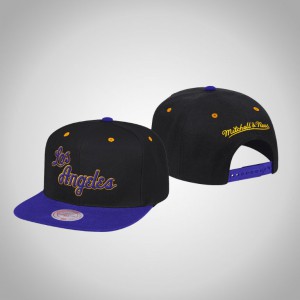 Los Angeles Lakers Hardwood Classics Snapback Men's Reload Hat - Black Purple 217494-592