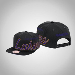 Los Angeles Lakers Snapback Men's XL Script Hat - Black 798905-593