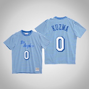 Kyle Kuzma Los Angeles Lakers Front Back Men's #0 Striped T-Shirt - Blue 789474-103