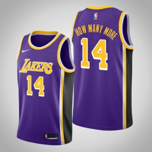 Danny Green Los Angeles Lakers Statement How Many More Men's #14 Social Justice Jersey - Purple 126450-531