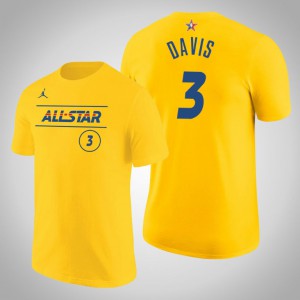 Anthony Davis Los Angeles Lakers Western Men's #3 2021 NBA All-Star T-Shirt - Gold 514862-159