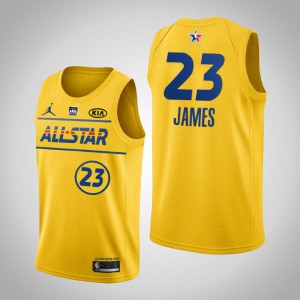 LeBron James Los Angeles Lakers Western Men's #23 2021 NBA All-Star Jersey - Gold 820987-425