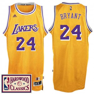 Kobe Bryant Los Angeles Lakers 2016-17 Season Throwback Men's #24 Hardwood Classics Jersey - Gold 582949-653