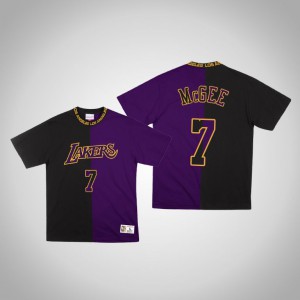JaVale McGee Los Angeles Lakers Hardwood Classics Men's #7 Split T-Shirt - Purple Black 125553-539