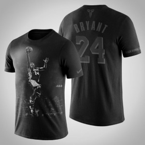 Kobe Bryant Los Angeles Lakers black-white Men's #24 The Black Mamba T-Shirt - Black 379778-565