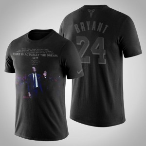 Kobe Bryant Los Angeles Lakers This The Dream Men's #24 The Black Mamba T-Shirt - Black 579108-233
