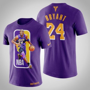 Kobe Bryant Los Angeles Lakers Just do it Men's #24 The Black Mamba T-Shirt - Purple 644671-100