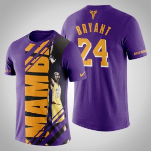 Kobe Bryant Los Angeles Lakers Men's #24 The Black Mamba T-Shirt - Purple 110092-845