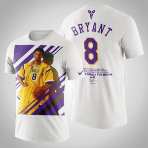 Kobe Bryant Los Angeles Lakers Men's #8 The Black Mamba T-Shirt - White 788648-940