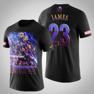 LeBron James Los Angeles Lakers Avengers Endgame Men's #23 Comic T-Shirt - Black 282189-275