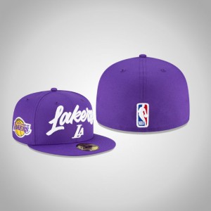 Los Angeles Lakers OTC 59FIFTY Fitted Men's 2020 NBA Draft Hat - Purple 507260-750