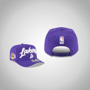 Los Angeles Lakers OTC Stretch Snap 9FIFTY Snapback Adjustable Men's 2020 NBA Draft Hat - Purple 759627-636