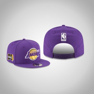 Los Angeles Lakers Side Patch 9FIFTY Snapback Adjustable Men's 2020 NBA Finals Bound Hat - Purple 876781-450