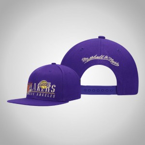 Los Angeles Lakers Vintage 2 Adjustable Snapback Men's Hardwood Classics Hat - Purple 215337-411