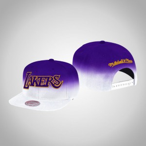 Los Angeles Lakers Fade Snapback Men's Hardwood Classics Hat - White 764270-840